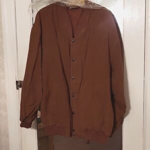 Tweed light weight Bomber jacket silk